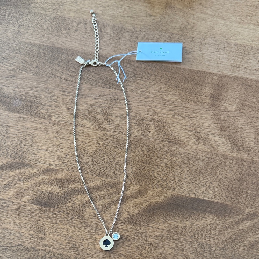 Kate Spade Gold and Black Spade Necklace